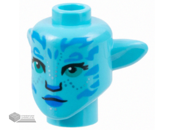 1576pb12 – Minifiguur, Hoofd,  Alien Na’vi bedrukt