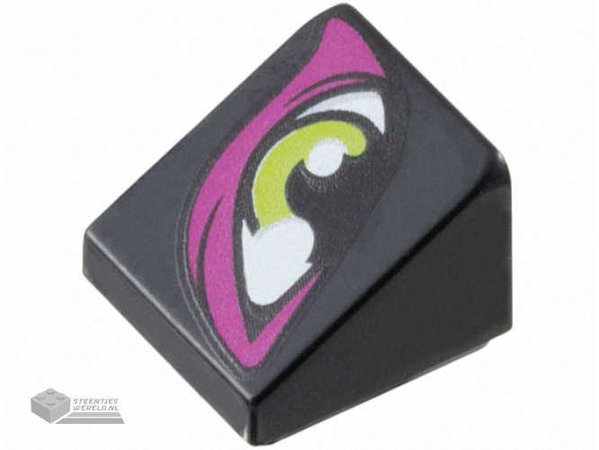 3299pb03L – Dakpan 33 2 x 4 Dubbel met zwart driehoekspatroon Model Linkerzijde