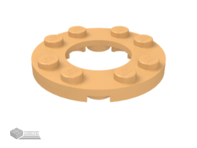 24866 – Plaat, rond 1 x 1 met bloemrand (5 bloemblaadjes)