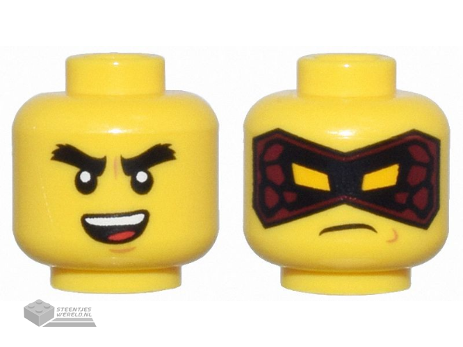 3626pb3458 Minifiguur hoofd 2-zijdig bedrukt