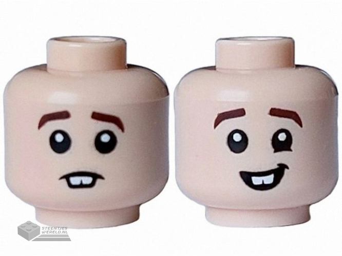 3626pb3966 Minifiguur hoofd 2-zijdig bedrukt