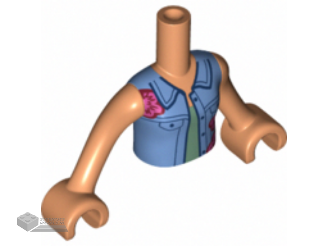 80911 – Minifiguur, bossig haar met een kleine middenscheiding