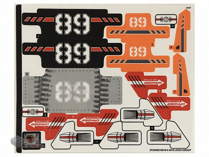 77256stk01 – Stickervel voor set 77256 – (10115856/6585755)
