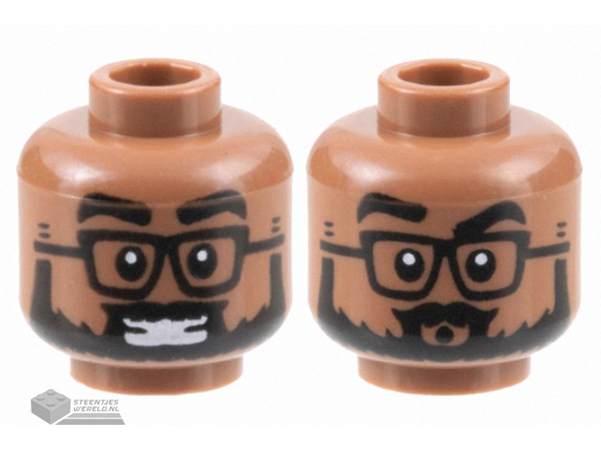3626pb3153 Minifiguur hoofd 2-zijdig bedrukt