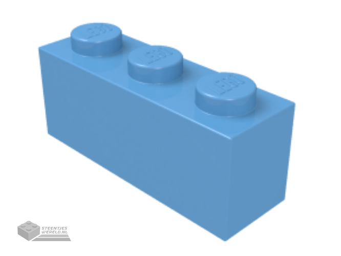 34103 – Plaat, aangepast 1 x 3 met 2 bouten (dubbele jumper)