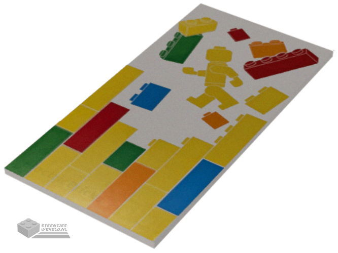 66857pb044 – Tegel, rond 2 x 4 ovaal bedrukt