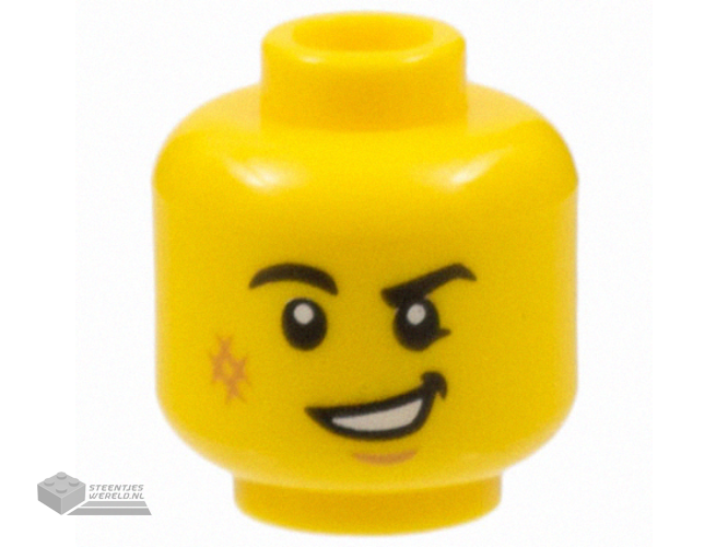 3626pb2519 Minifiguur hoofd bedrukt