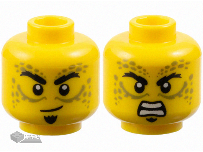 3626pb3458 Minifiguur hoofd 2-zijdig bedrukt