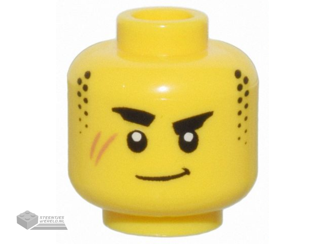 3626pb3966 Minifiguur hoofd 2-zijdig bedrukt