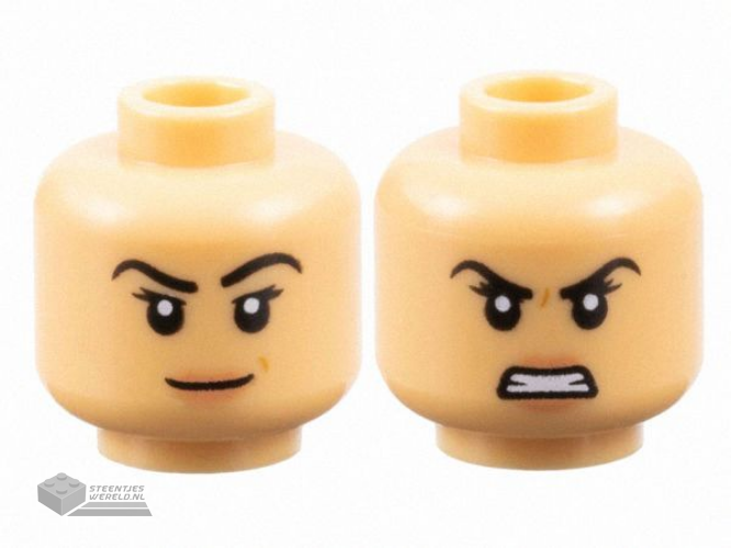 3626pb3637 Minifiguur hoofd vrouw 2-zijdig bedrukt