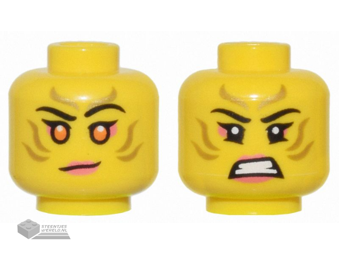 3626pb3637 Minifiguur hoofd vrouw 2-zijdig bedrukt