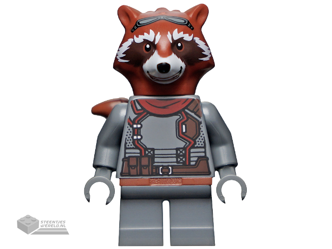 sh0742 – Rocket Raccoon – Donkerblauwgrijs pak, roodbruine kop