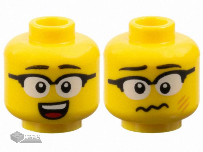 3626pb3637 Minifiguur hoofd vrouw 2-zijdig bedrukt