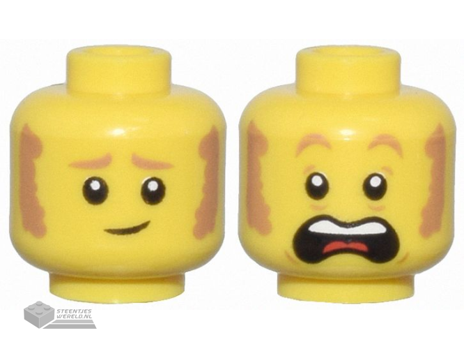 3626pb2903 Minifiguur hoofd 2-zijdig bedrukt