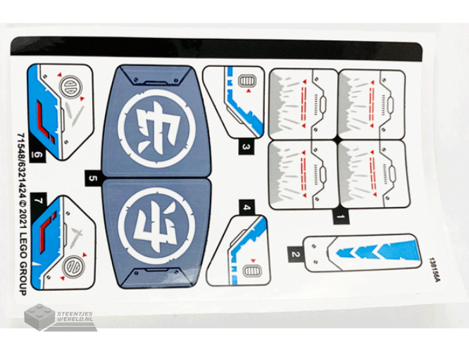 71738stk01 – Stickervel voor set 71738 – (71548/6321424)