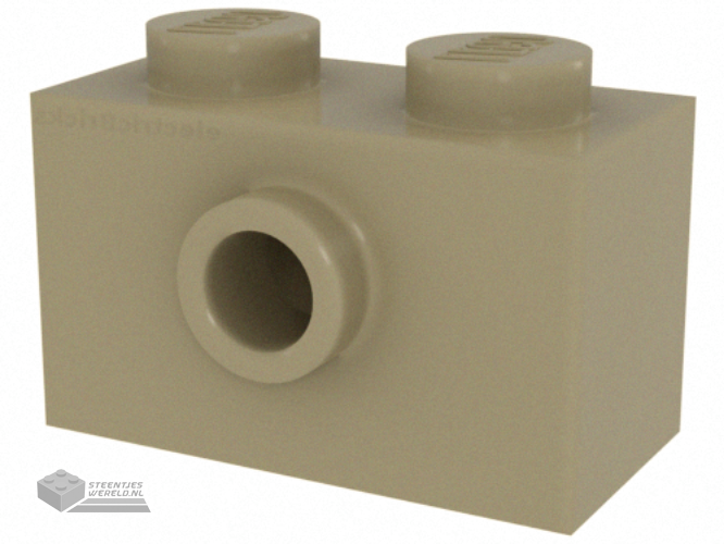 3386 – Steen, Rond 1 x 1 x 2/3 Halve Cirkel Uitgebreid met Zijnoppen