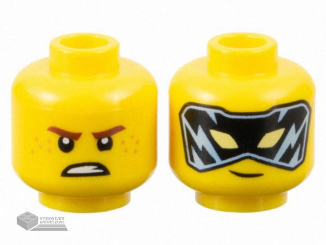 3626pb3591 Minifiguur hoofd kind 2-zijdig bedrukt