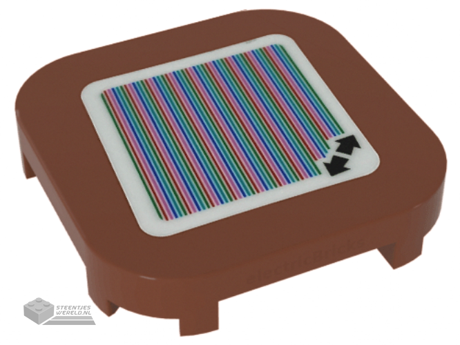 3070pb267 – Tegel 1 x 1 met een helder lichtgeel driehoek- en lijnpatroon