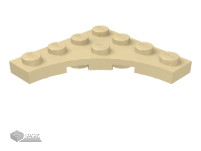 3386 – Steen, Rond 1 x 1 x 2/3 Halve Cirkel Uitgebreid met Zijnoppen
