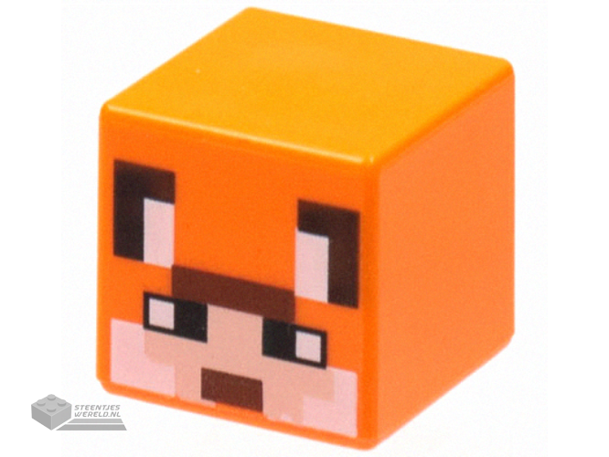 19729pb048 – Minifiguur, Hoofd Kubus bedrukt