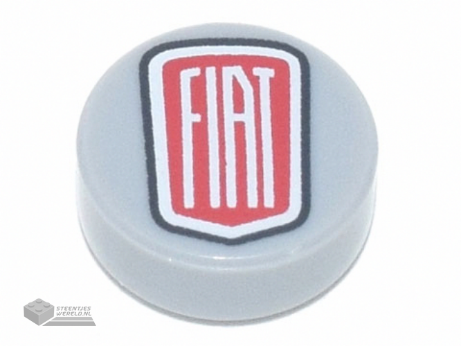 98138pb074 – Tegel, rond 1 x 1 met grote witte cirkel / oogpupil-offsetpatroon