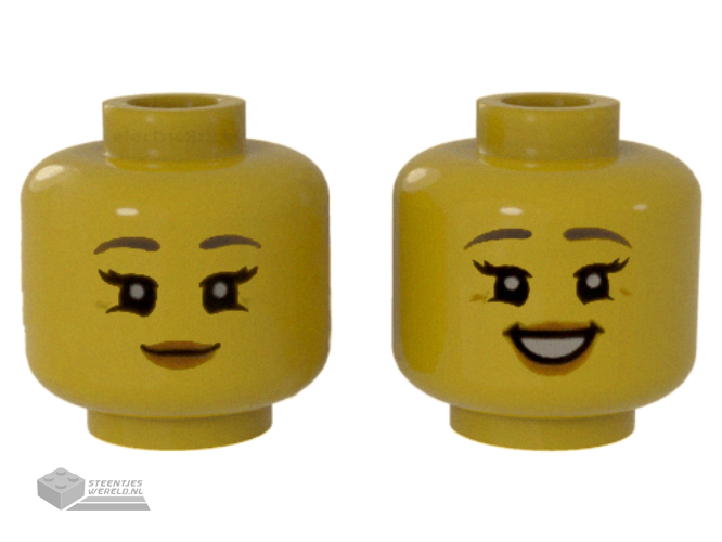 3626pb2964 Minifiguur hoofd vrouw 2-zijdig bedrukt