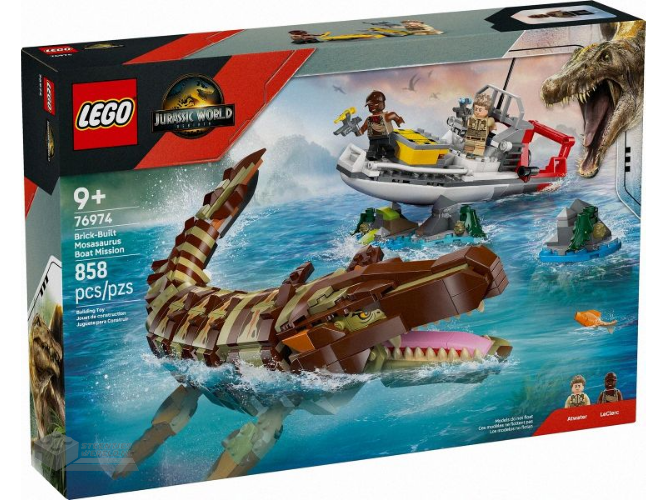 LEGO Jurassic World 76974 Bouwbare Mosasaurus bootmissie – Brick-Built Mosasaurus Boat Mission