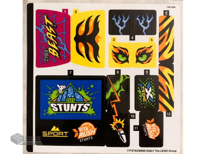 42670stk02 – Stickervel voor set 42670, vel 2 – (10111693/6530341)