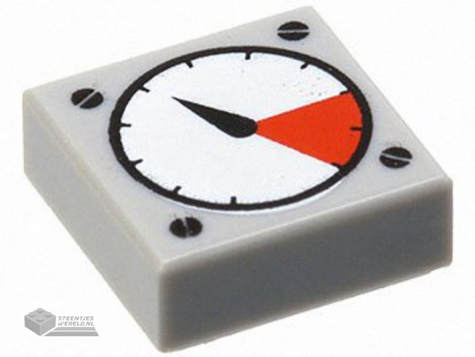 98138pb036 – Tegel, rond 1 x 1 met wit sterrenpatroon