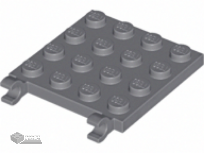 11399 – Plaat, aangepast 4 x 4 met 2 open O-clips (horizontale grip)