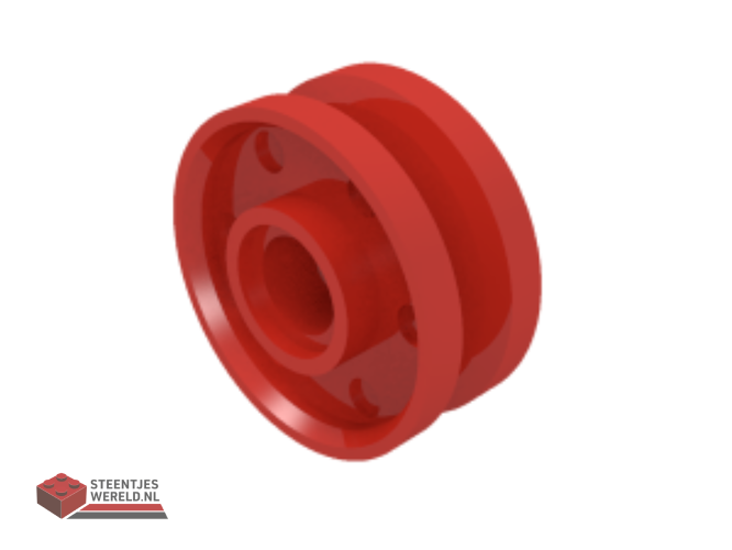 13971 – Wiel 18 mm D. x 8 mm met imitatiebouten en diepe spaken met binnenring
