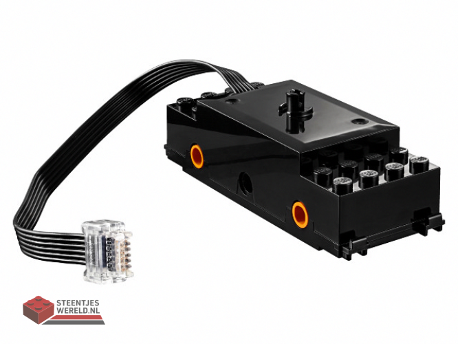 bb0896c01 – Electric, Train Motor 9V RC Train with Integrated Powered Up Attachment, Orange Wheel Holders