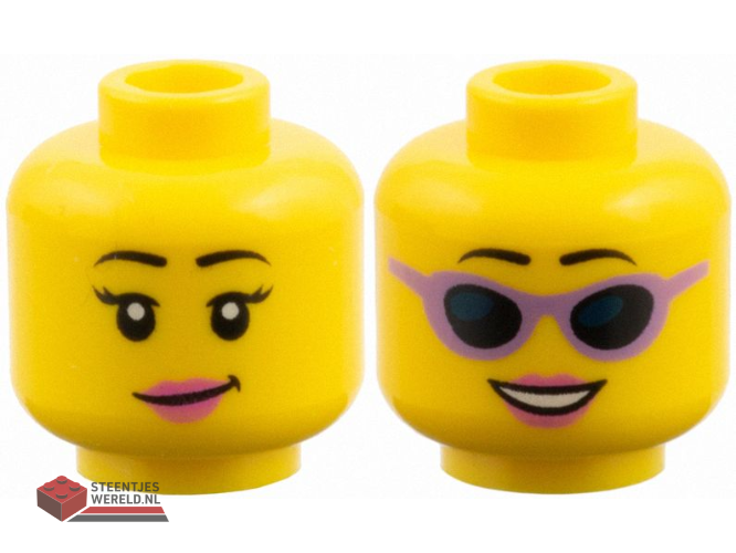 3626pb1277 – Minifiguur, hoofd, bedrukt