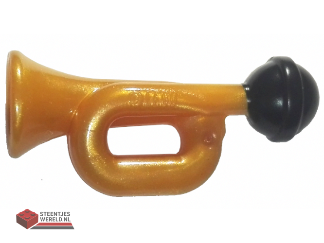 87996pb01 – Minifiguur, Muziekinstrument, Hoorn bedrukt