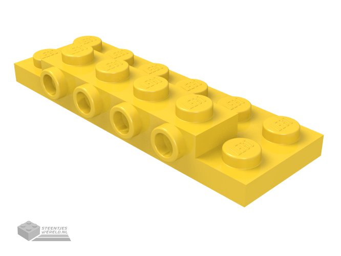 87609 – Plaat, aangepast 2 x 6 x 2/3 met 4 noppen op zijkant