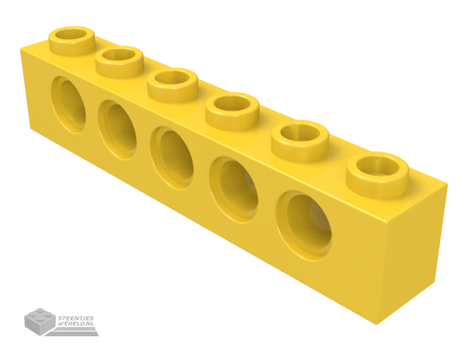 Afleiding spiegel Industrieel LEGO® 3894 - Technic, Steen 1 x 6 met gaten - Steentjeswereld