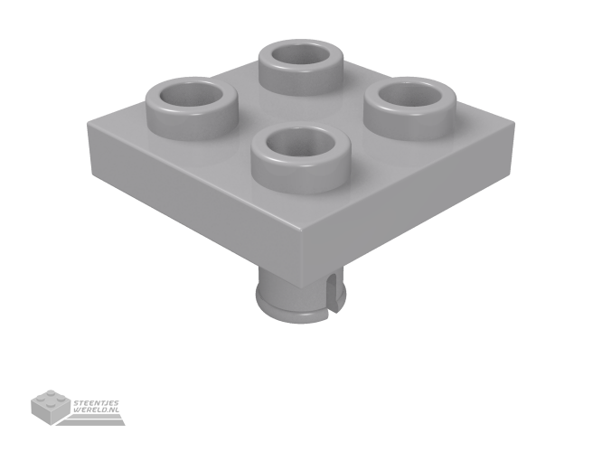 2476 – Plaat, aangepast 2 x 2 met pin op onderkant