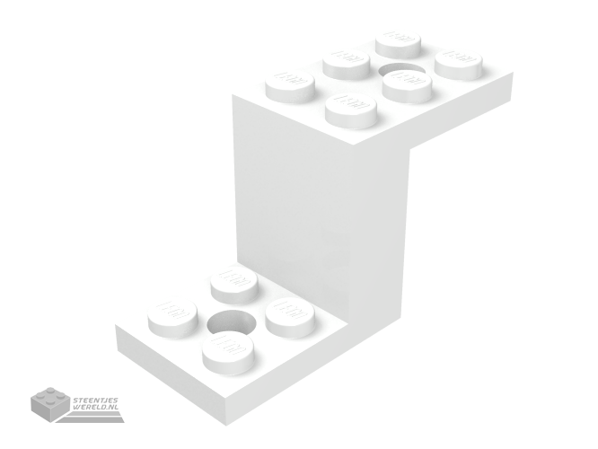 76766 – Bracket 5 x 2 x 2 1/3 met 2 gaten en onderkant nop houder