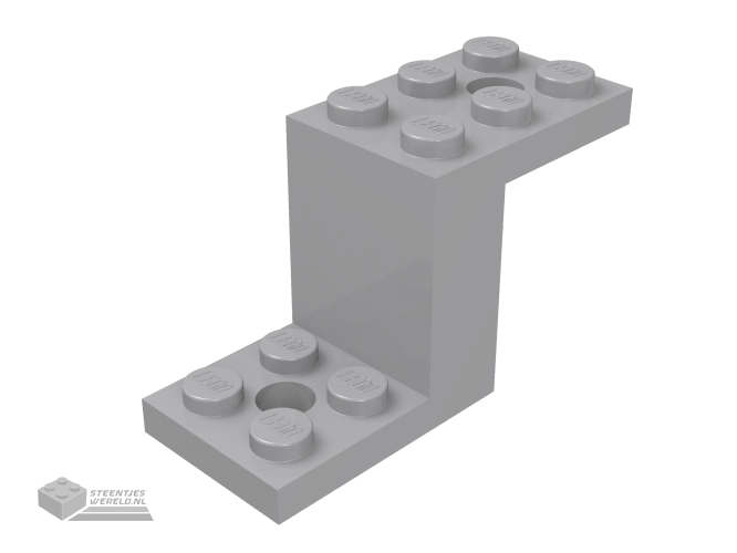 76766 – Bracket 5 x 2 x 2 1/3 met 2 gaten en onderkant nop houder