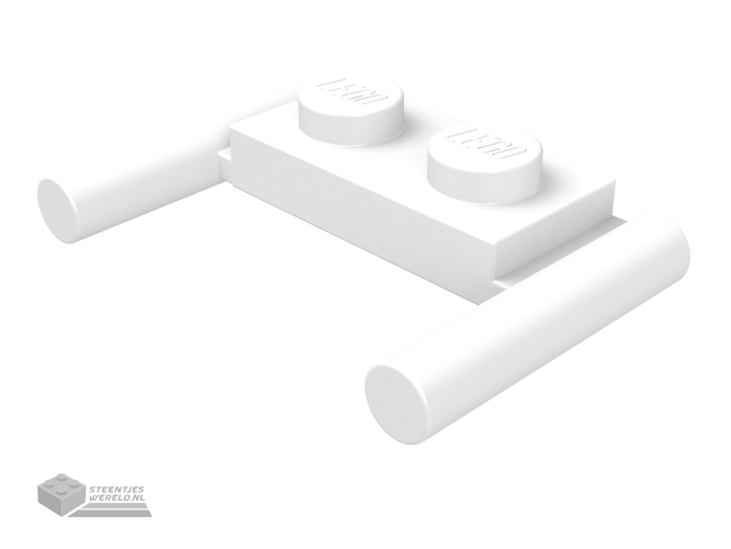 3839b – Plaat, aangepast 1 x 2 met staaf Hendels – plat eindes, Low Attachment
