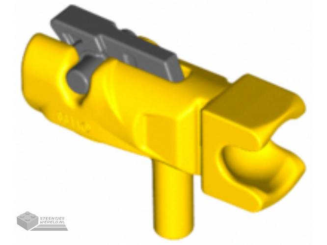 23922c01 – Minifigure, Weapon Gun, Mini Blaster / Shooter / Fire Nozzle met Tow Ball Socket en Dark Bluish Gray Trigger (23922 / 15392)