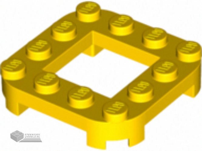 79387 – Plate, Modified 4 x 4 x 2/3 met Rounded Corners, 4 Feet en 2 x 2 Cutout