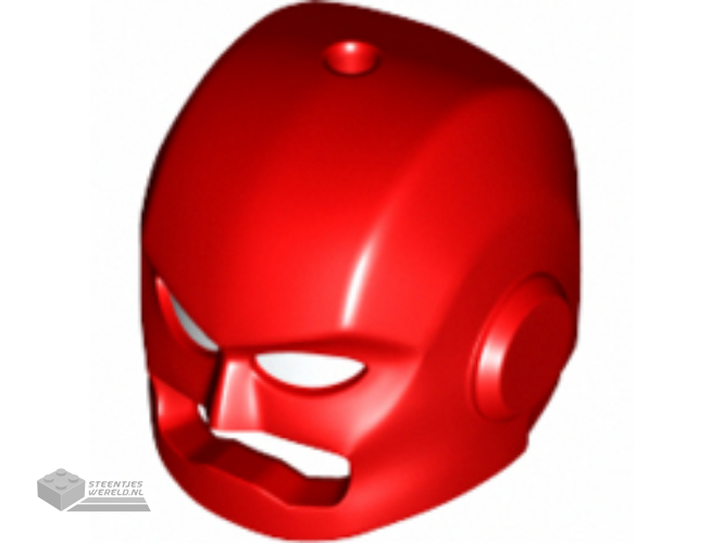 67583 – Minifigure, hoofddeksel Helmet Mask met Ear Protectors, White ogen en Mouth Slit en Hole on Top