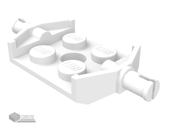 6157 – Plaat, aangepast 2 x 2 met Wheels houder breed en gat