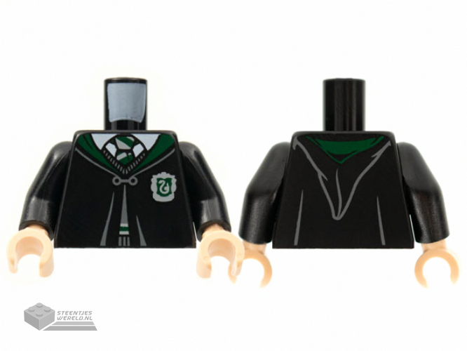 973pb4031c01 – Torso Hogwarts Robe Clasped met Slytherin Crest Pattern / Black Arms / Light Nougat Hands