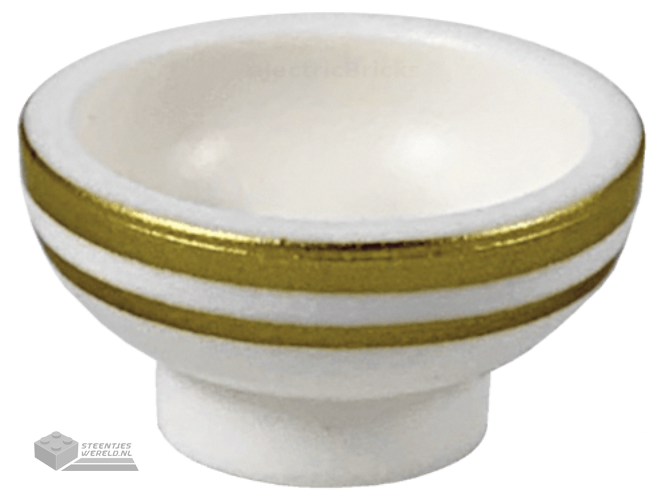 34172pb03 – Minifigure, Utensil Bowl with Gold Rim and Stripe Pattern