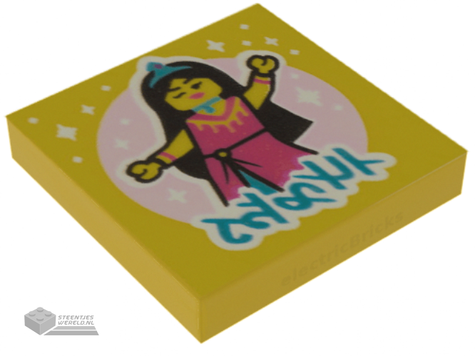 3068bpb1626 – Tile 2 x 2 with Groove with BeatBit Album Cover – Minifigure in Dress and Spotlight Pattern