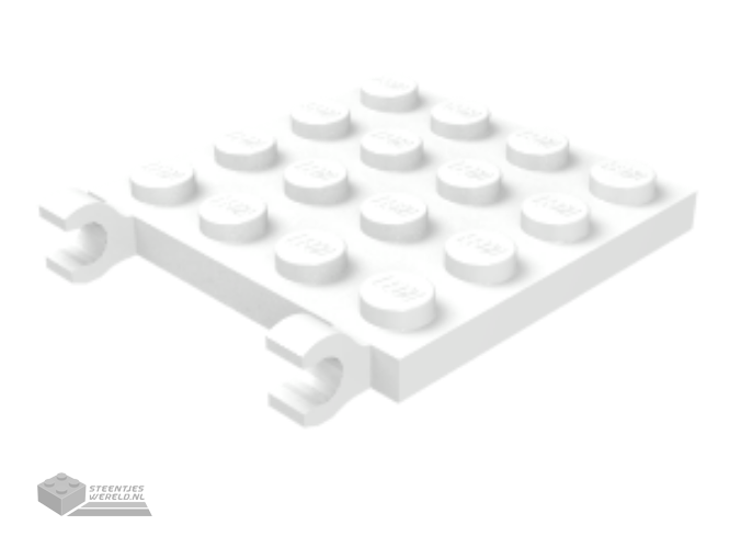 11399 – Plaat, aangepast 4 x 4 met 2 Open O Clips (Horizontal Grip)