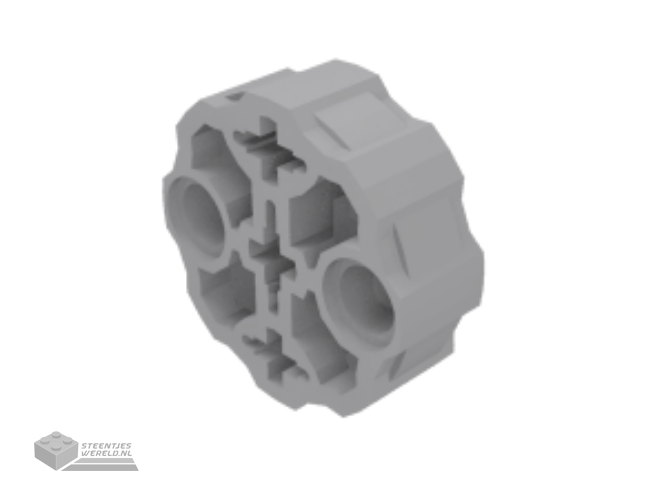 98585 – Technic, Technic as Connector Block rond met 2 pin gaten en 3 Technic as gaten (Hero Factory wapen loop)