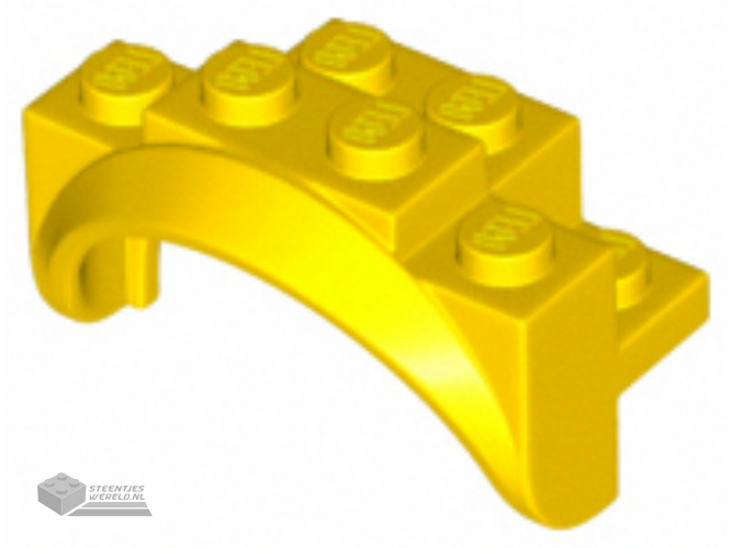 35789 -Spatbord 4 x 2 1/2 x 2 met boog rond, dichte noppen, en afgeronde Legs